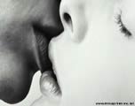 Immagine bacio sensuale