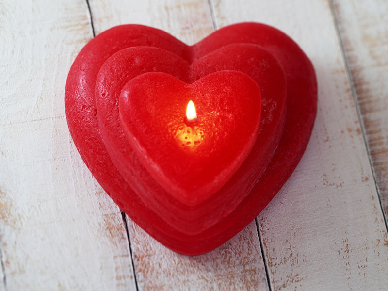 Immagine Amore candela cuore